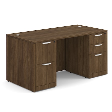 Officesource 29.50'' H, Modern Walnut, 60.00'' W X DBLFDOS103MW